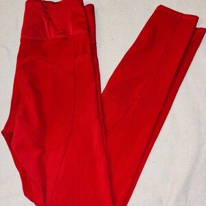 Athleta Red 8T Tall Quest Hybrid Tight Compression Leggings for Women